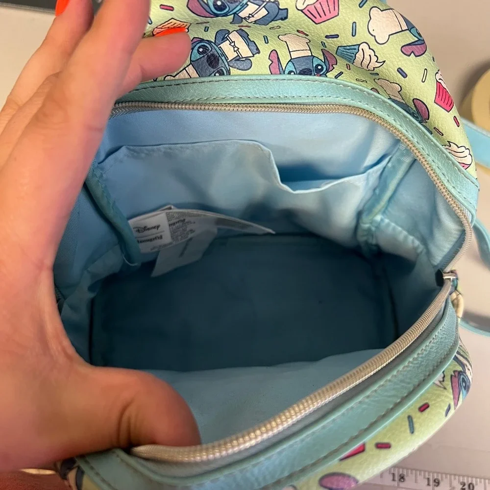 Disney Loungefly Stitch Chef Cupcake Mini Backpack‎ Green Blue